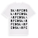 White t-shirt med Skarped ordlek t-shirt