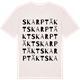Vintage White t-shirt med Skarptäkt ordlek t-shirt