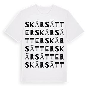 Skärsätter ordlek t-shirt – ekologisk bomull t-shirt från Pinshirt