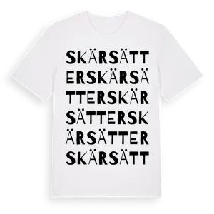Skärsätter ordlek t-shirt – ekologisk bomull t-shirt från Pinshirt