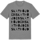 Mid Heather Gray t-shirt med Skathöjden ordlek t-shirt