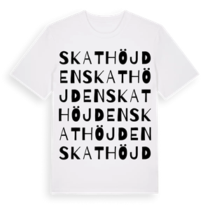 Skathöjden ordlek t-shirt – ekologisk bomull t-shirt från Pinshirt