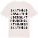 Vintage White t-shirt med Skathöjden ordlek t-shirt
