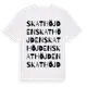White t-shirt med Skathöjden ordlek t-shirt