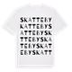 White t-shirt med Skatteby ordlek t-shirt