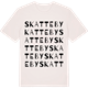 Vintage White t-shirt med Skatteby ordlek t-shirt