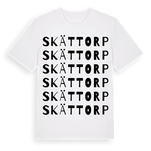 Skättorp ordlek t-shirt – ekologisk bomull t-shirt från Pinshirt