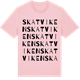Pink Cotton t-shirt med Skatviken ordlek t-shirt