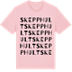 Pink Cotton t-shirt med Skepphult ordlek t-shirt