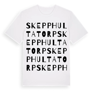 Skepphultatorp ordlek t-shirt – ekologisk bomull t-shirt från Pinshirt
