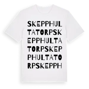 Skepphultatorp ordlek t-shirt – ekologisk bomull t-shirt från Pinshirt