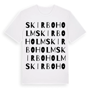 Skirboholm ordlek t-shirt – ekologisk bomull t-shirt från Pinshirt