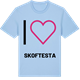 Blue Soul t-shirt med Jag älskar Skoftesta t-shirt stort tryck