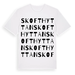 Skofthyttan ordlek t-shirt – ekologisk bomull t-shirt från Pinshirt