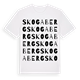 White t-shirt med Skogaberg ordlek t-shirt