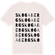 Vintage White t-shirt med Skogaberg ordlek t-shirt