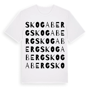Skogaberg ordlek t-shirt – ekologisk bomull t-shirt från Pinshirt