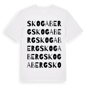 Skogaberg ordlek t-shirt – ekologisk bomull t-shirt från Pinshirt