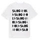 White t-shirt med Skogaholm ordlek t-shirt