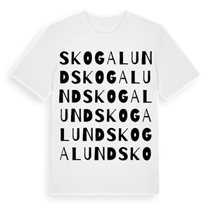Skogalund ordlek t-shirt – ekologisk bomull t-shirt från PinShirt