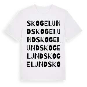 Skogelund ordlek t-shirt – ekologisk bomull t-shirt från Pinshirt