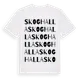 White t-shirt med Skoghalla ordlek t-shirt