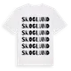 White t-shirt med Skoglund ordlek t-shirt