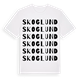 White t-shirt med Skoglund ordlek t-shirt