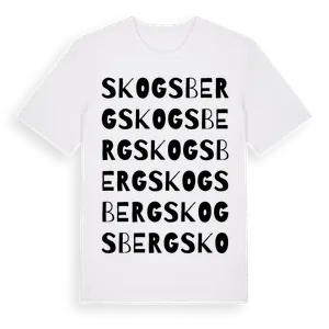 Skogsberg ordlek t-shirt – ekologisk bomull t-shirt från Pinshirt