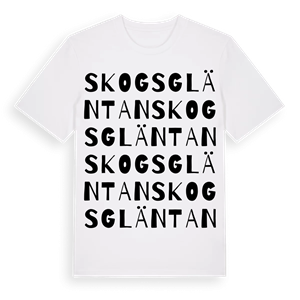 Skogsgläntan ordlek t-shirt – ekologisk bomull t-shirt från Pinshirt