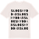 Vintage White t-shirt med Skogshyddan ordlek t-shirt