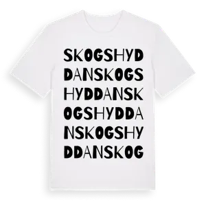 Skogshyddan ordlek t-shirt – ekologisk bomull t-shirt från Pinshirt