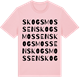 Pink Cotton t-shirt med Skogsmossen ordlek t-shirt