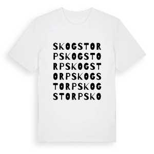 Skogstorp ordlek t-shirt – ekologisk bomull t-shirt från PinShirt