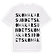 White t-shirt med Skomakarsundet ordlek t-shirt