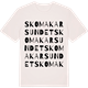 Vintage White t-shirt med Skomakarsundet ordlek t-shirt