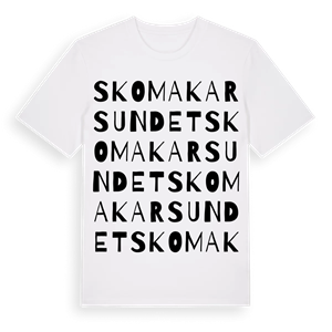 Skomakarsundet ordlek t-shirt – ekologisk bomull t-shirt från Pinshirt