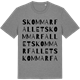 Mid Heather Gray t-shirt med Skommarfallet ordlek t-shirt