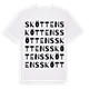 White t-shirt med Sköttens ordlek t-shirt