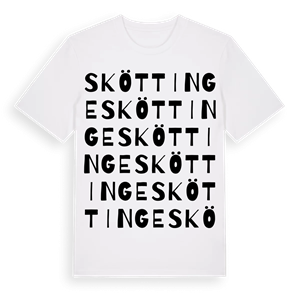 Sköttinge ordlek t-shirt – ekologisk bomull t-shirt från Pinshirt