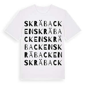Skräbacken ordlek t-shirt – ekologisk bomull t-shirt från Pinshirt