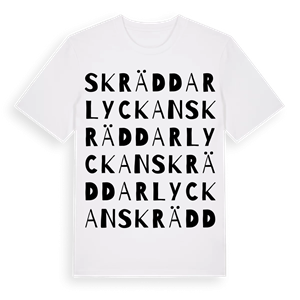 Skräddarlyckan ordlek t-shirt – ekologisk bomull t-shirt från Pinshirt