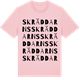 Pink Cotton t-shirt med Skräddarns ordlek t-shirt