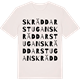 Vintage White t-shirt med Skräddarstugan ordlek t-shirt