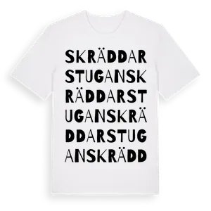 Skräddarstugan ordlek t-shirt – ekologisk bomull t-shirt från Pinshirt