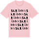 Pink Cotton t-shirt med Skrämma ordlek t-shirt