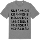 Mid Heather Gray t-shirt med Skråmmen ordlek t-shirt