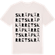 Vintage White t-shirt med Skräpkärret ordlek t-shirt