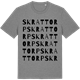 Mid Heather Gray t-shirt med Skrattorp ordlek t-shirt