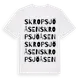 White t-shirt med Skropsjöåsen ordlek t-shirt